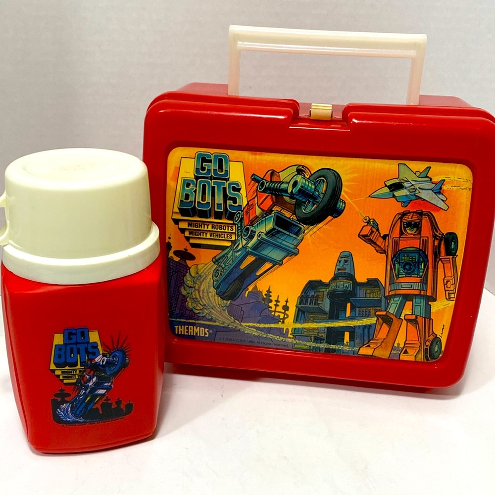 1984 GO BOTS LUNCH BOX AND THERMOS